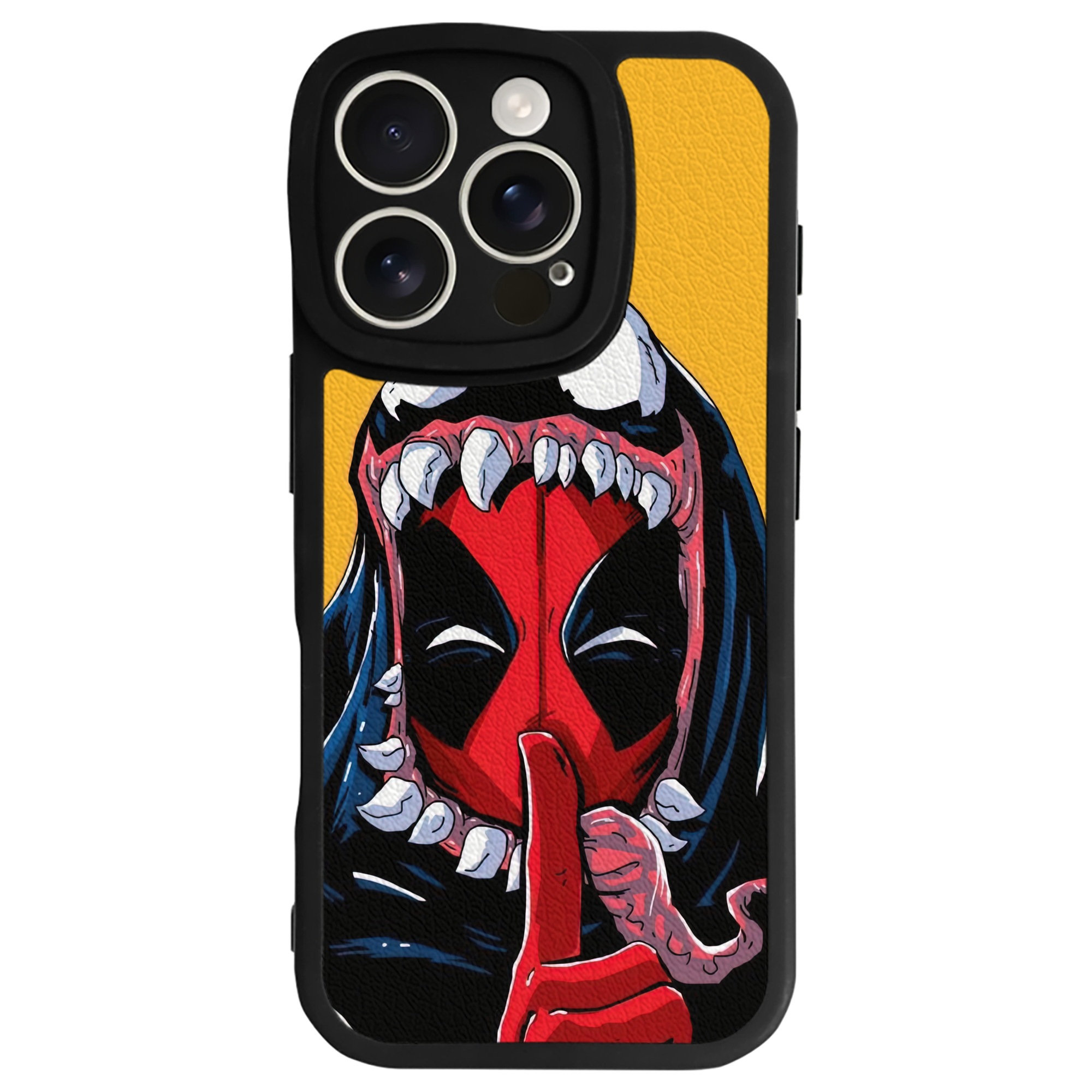 （画像用） Deadpool デッドプール 【iPhone 16シリーズ対応】シリコンスマホケース（レザー調） 材質：シリコン